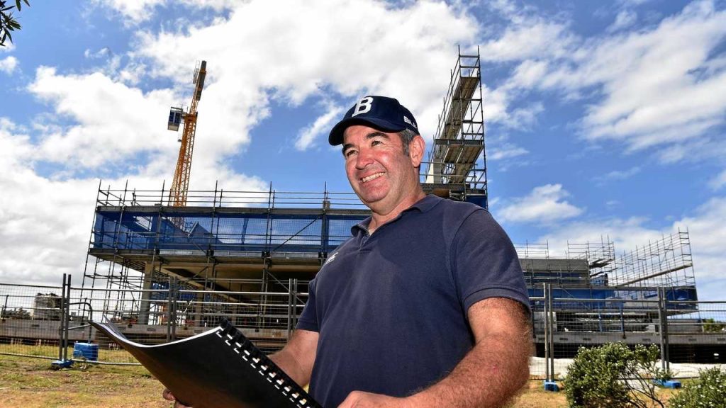 Founder Clayton Williams on site at the beginning of the Sports Hub development, the home of Sunshine Coast High Performance and Sport, 2018.